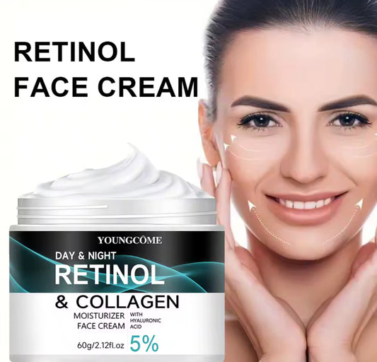 Day & Night Retinol + Collagen Face Cream – 5% with Hyaluronic Acid