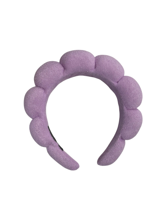 Makeup Prep Plush Headband – Lilac Bubble Beauty Band