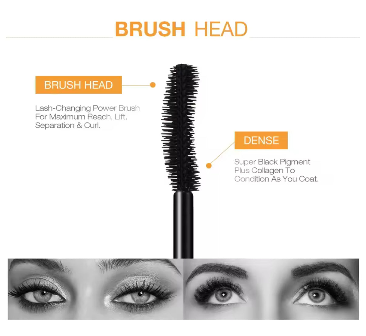 Luxe Pulse Gold Volume Mascara – Lengthening, Curling & Waterproof