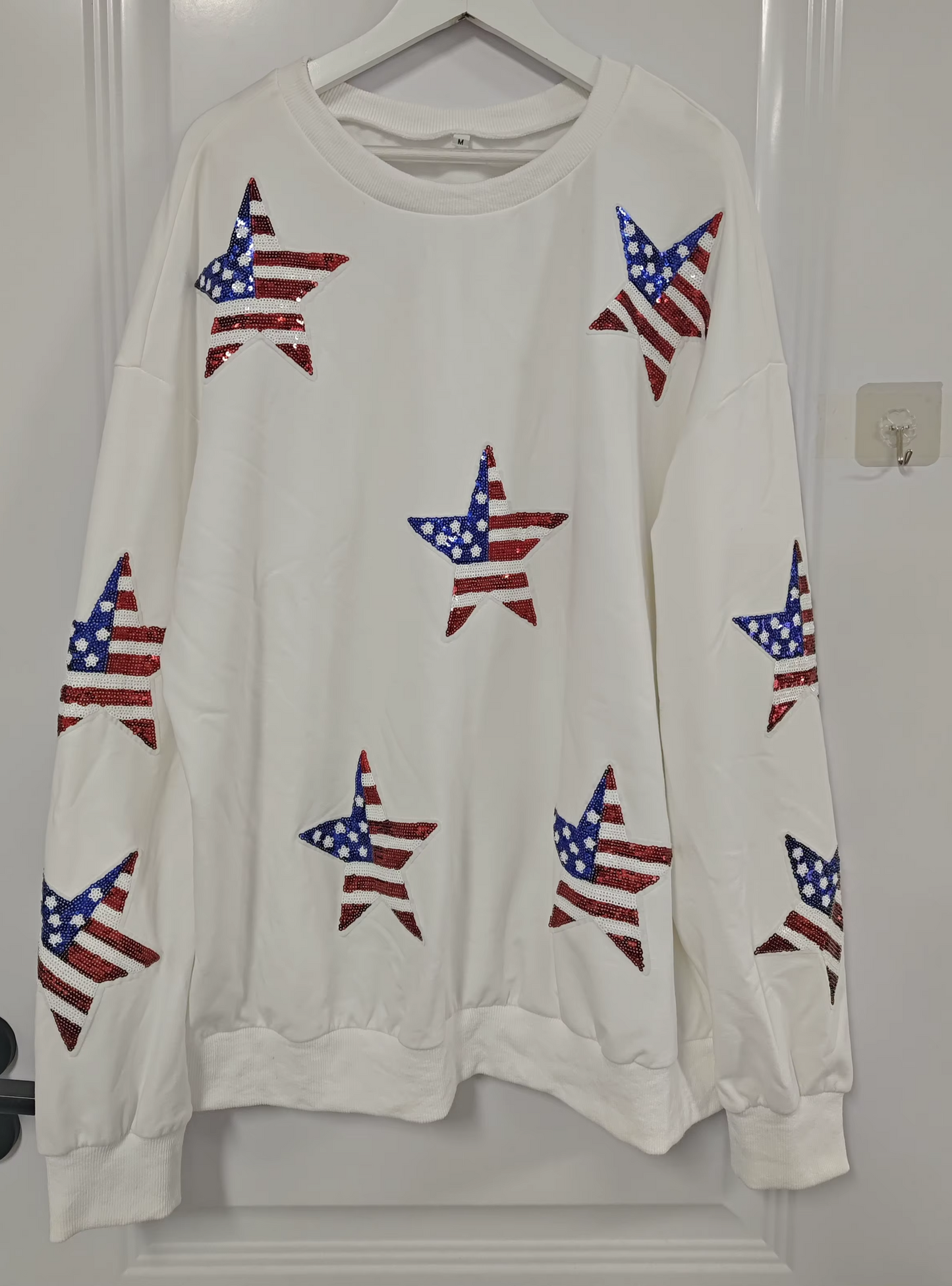 Star-Spangled Sparkle Sweatshirt – Independence Day Sequin Pullover