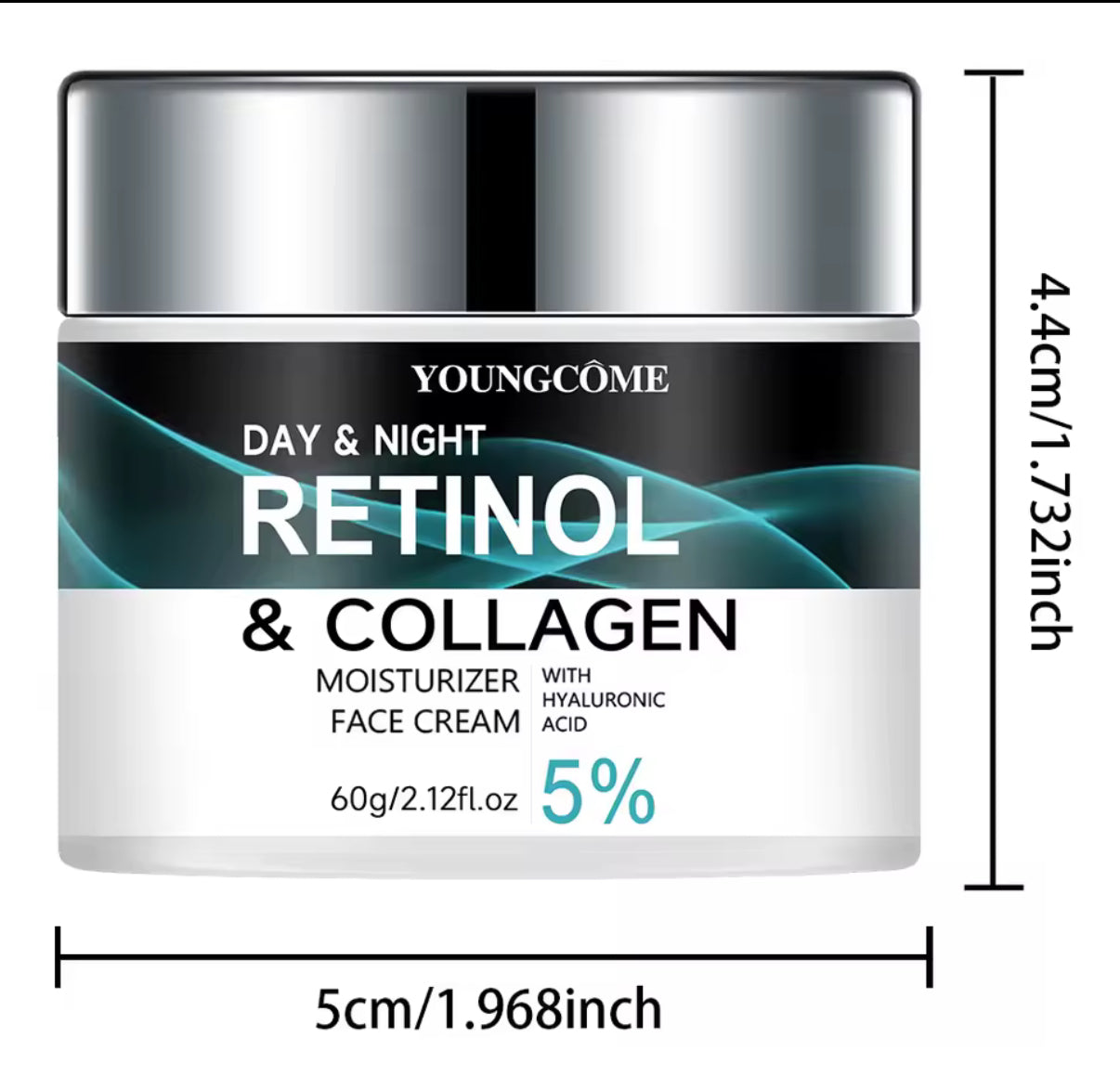 Day & Night Retinol + Collagen Face Cream – 5% with Hyaluronic Acid