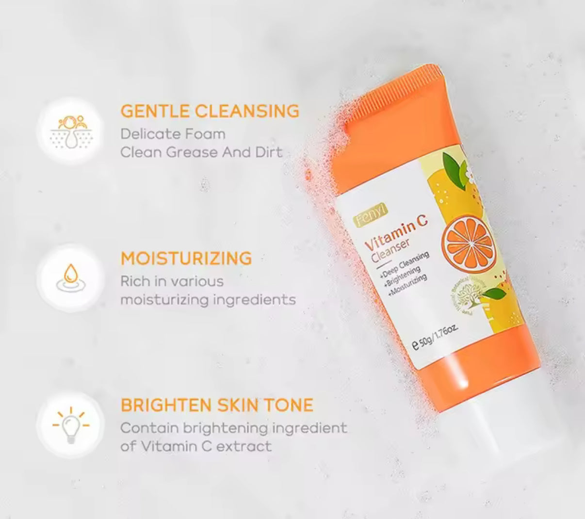 Vitamin C Foam Cleanser – Deep Cleansing & Brightening Face Wash