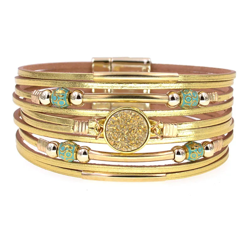 Fashionable Wrap Bracelet – Leather Jewelry for Women - Luxepulse