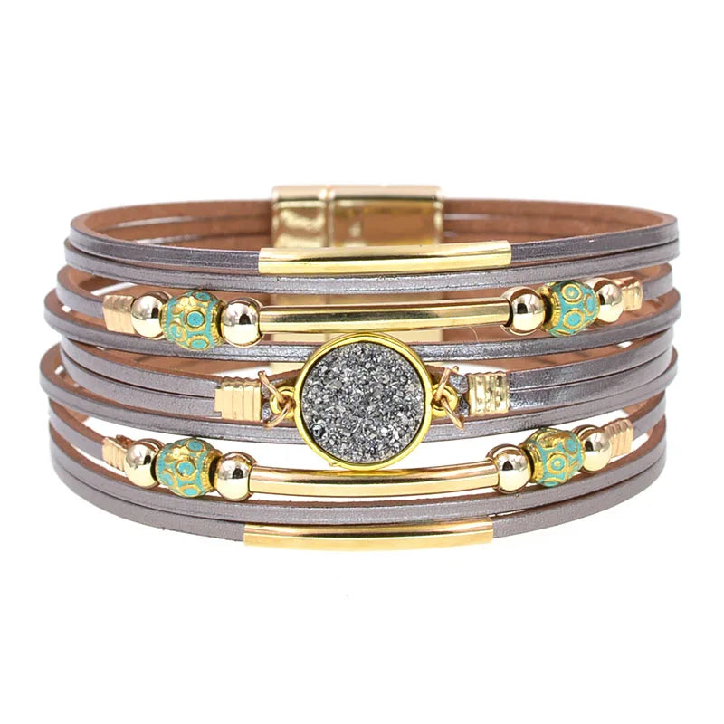 Fashionable Wrap Bracelet – Leather Jewelry for Women - Luxepulse