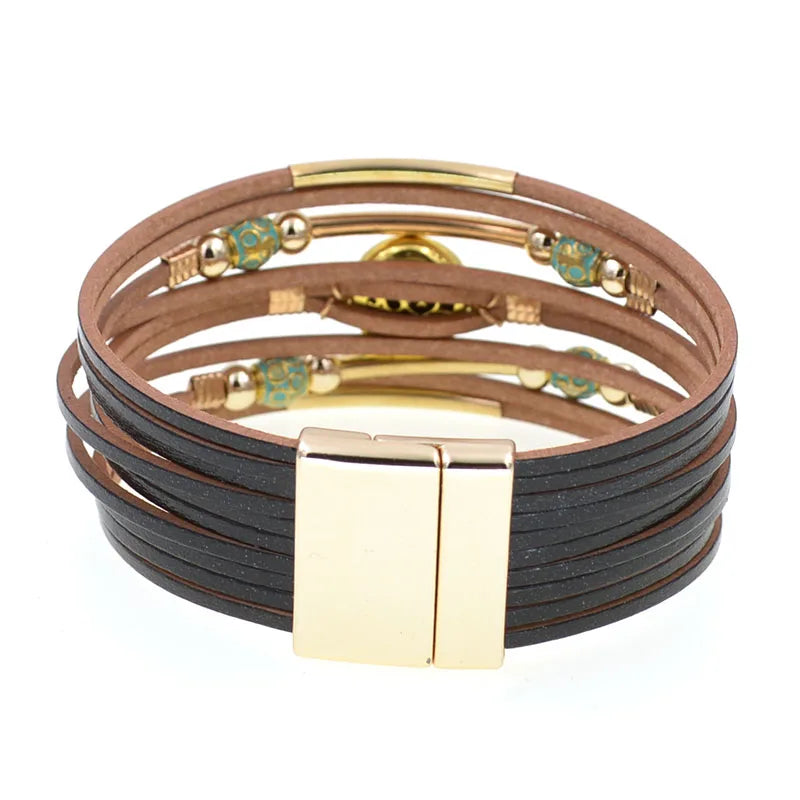 Fashionable Wrap Bracelet – Leather Jewelry for Women - Luxepulse