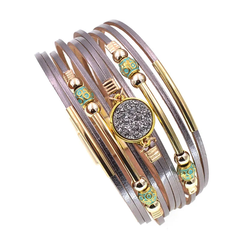 Fashionable Wrap Bracelet – Leather Jewelry for Women - Luxepulse