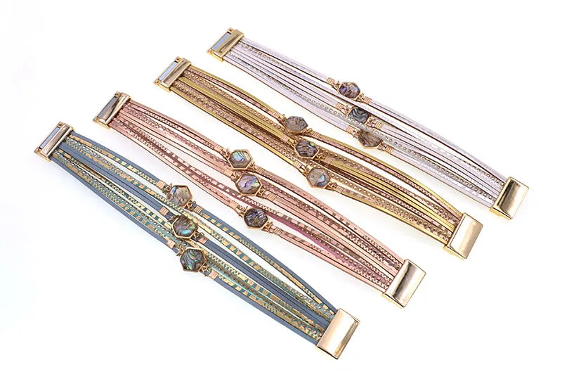 Glamorous Magnetic Leather Charm Bracelt- Perfect for any outfit - Luxepulse