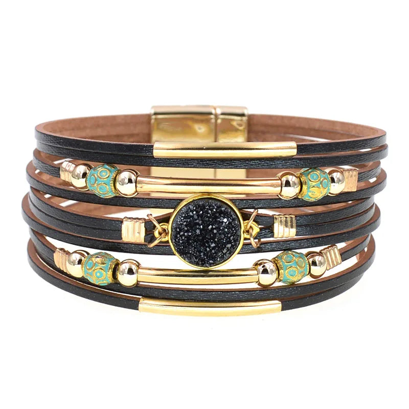 Fashionable Wrap Bracelet – Leather Jewelry for Women - Luxepulse