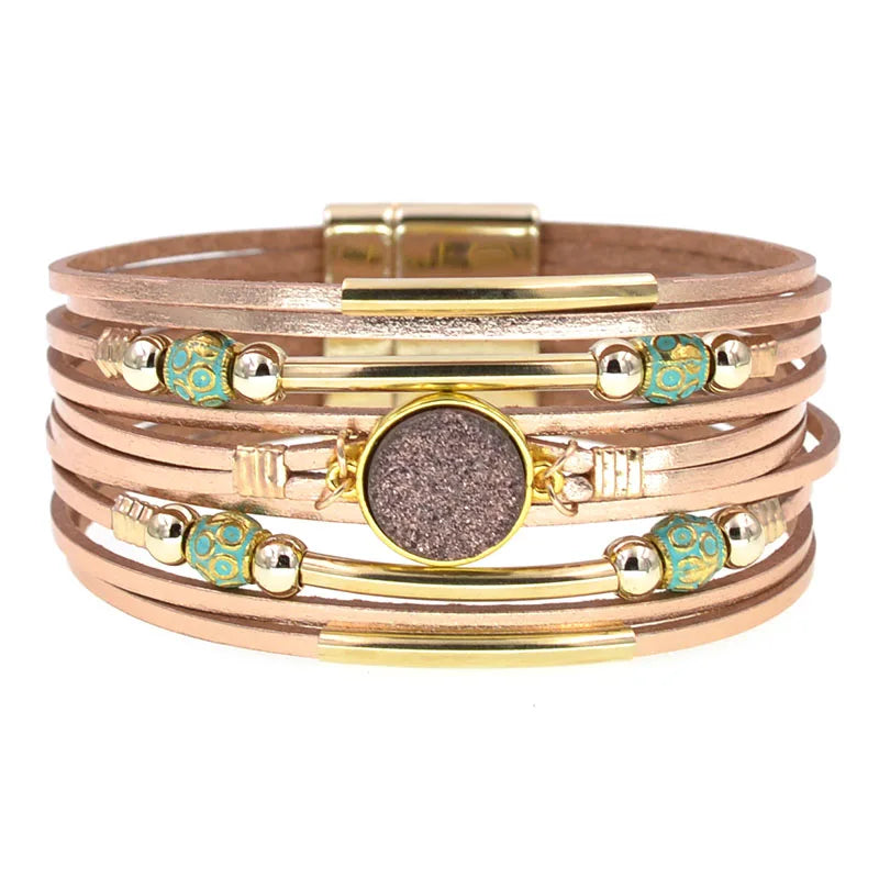 Fashionable Wrap Bracelet – Leather Jewelry for Women - Luxepulse