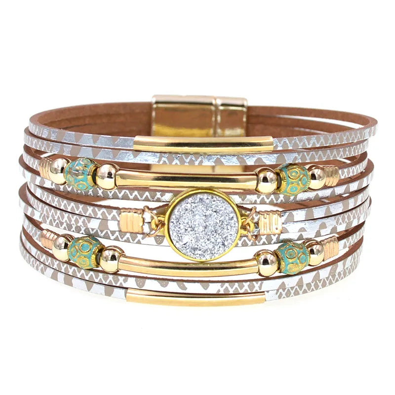 Fashionable Wrap Bracelet – Leather Jewelry for Women - Luxepulse