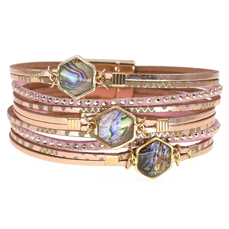 Glamorous Magnetic Leather Charm Bracelt- Perfect for any outfit - Luxepulse