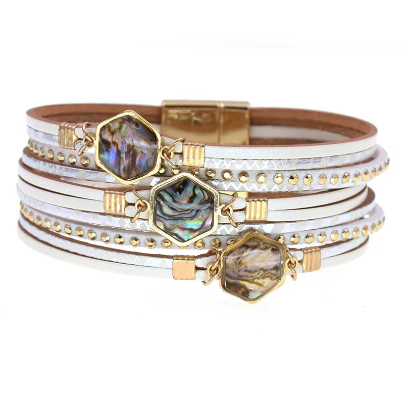 Glamorous Magnetic Leather Charm Bracelt- Perfect for any outfit - Luxepulse