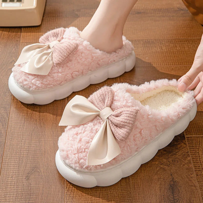 Women’s Cozy Cotton Indoor Slippers With Thick Sole and Non-Slip Design - Luxepulse