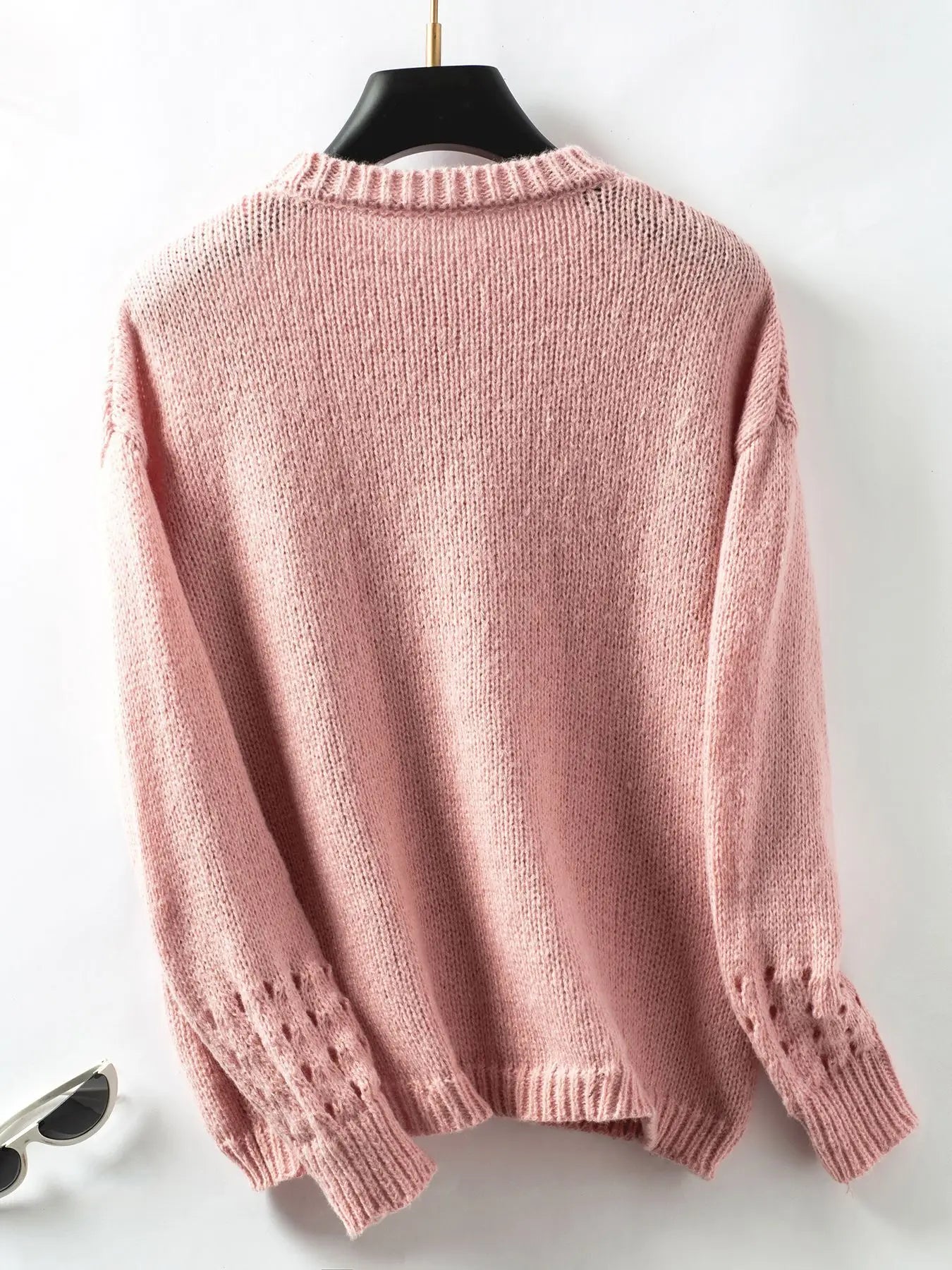 Stylish Knit Loose Fit Sweater - Luxepulse