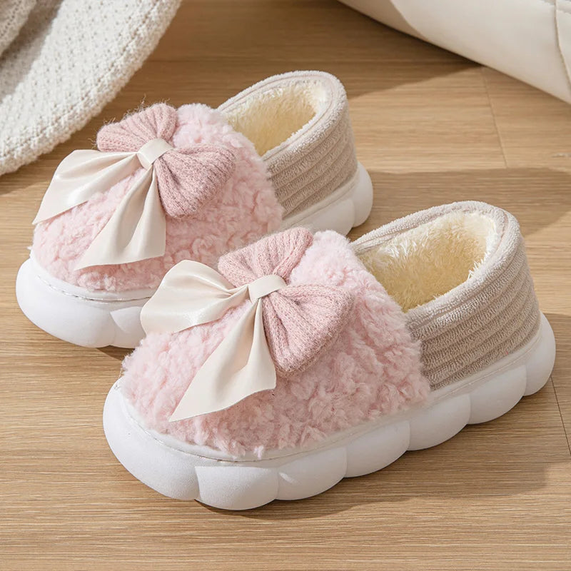 Women’s Cozy Cotton Indoor Slippers With Thick Sole and Non-Slip Design - Luxepulse