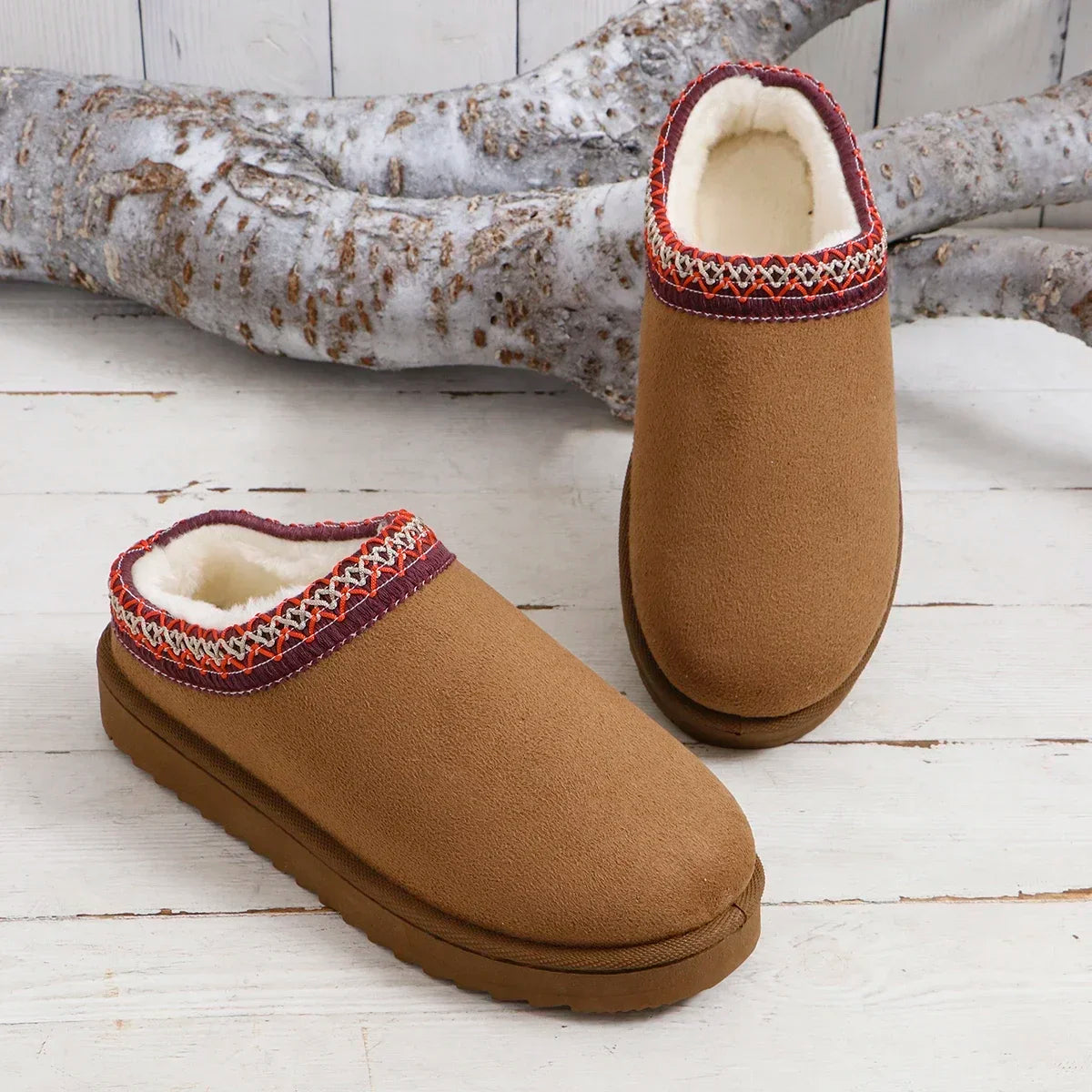 Cozy Snow Cashmere Winter Boots – Warm, Heel-Free, Plush Comfort - Luxepulse