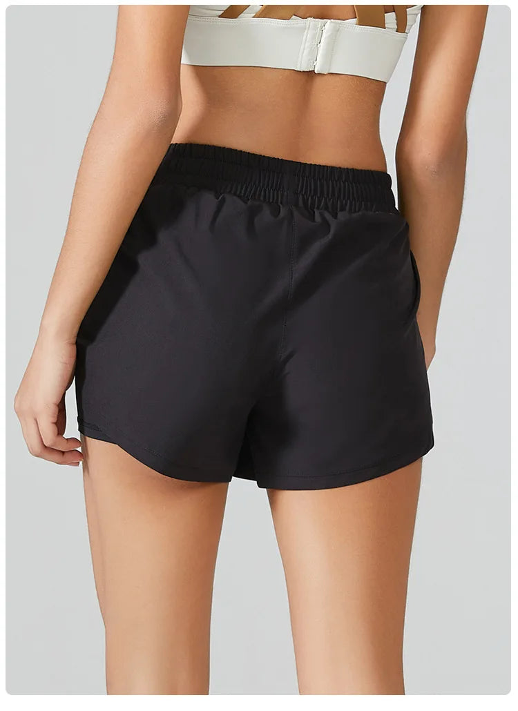 Women's Elastic Fitness Spandex Yoga Shorts - Luxepulse