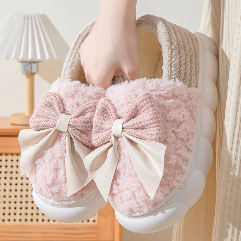 Women’s Cozy Cotton Indoor Slippers With Thick Sole and Non-Slip Design - Luxepulse