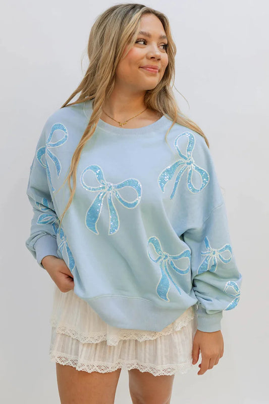 Effortlessly Charming & Cozy- Bow Sweatshirt