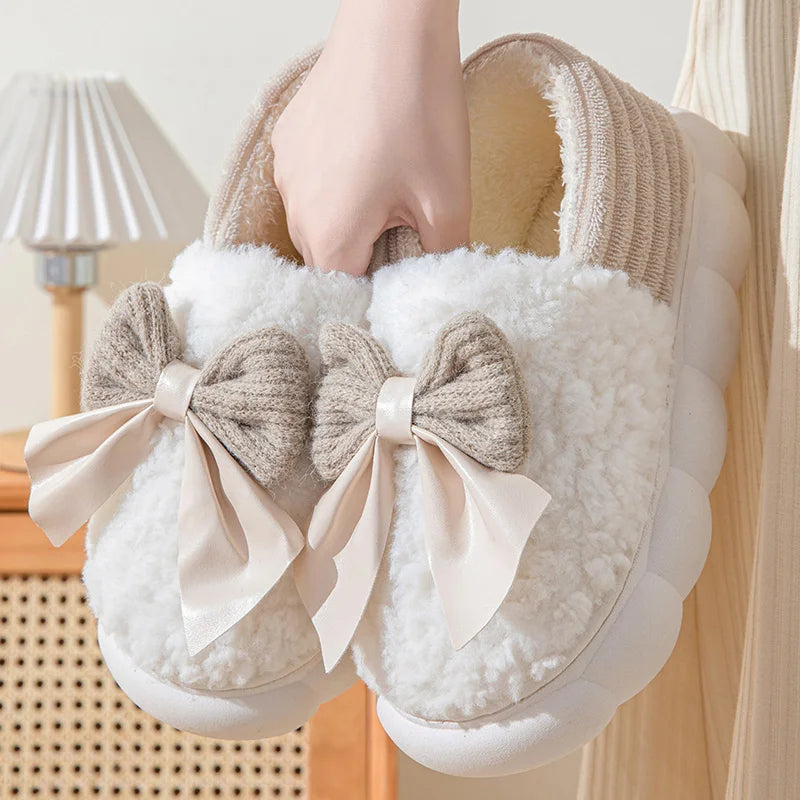 Women’s Cozy Cotton Indoor Slippers With Thick Sole and Non-Slip Design - Luxepulse