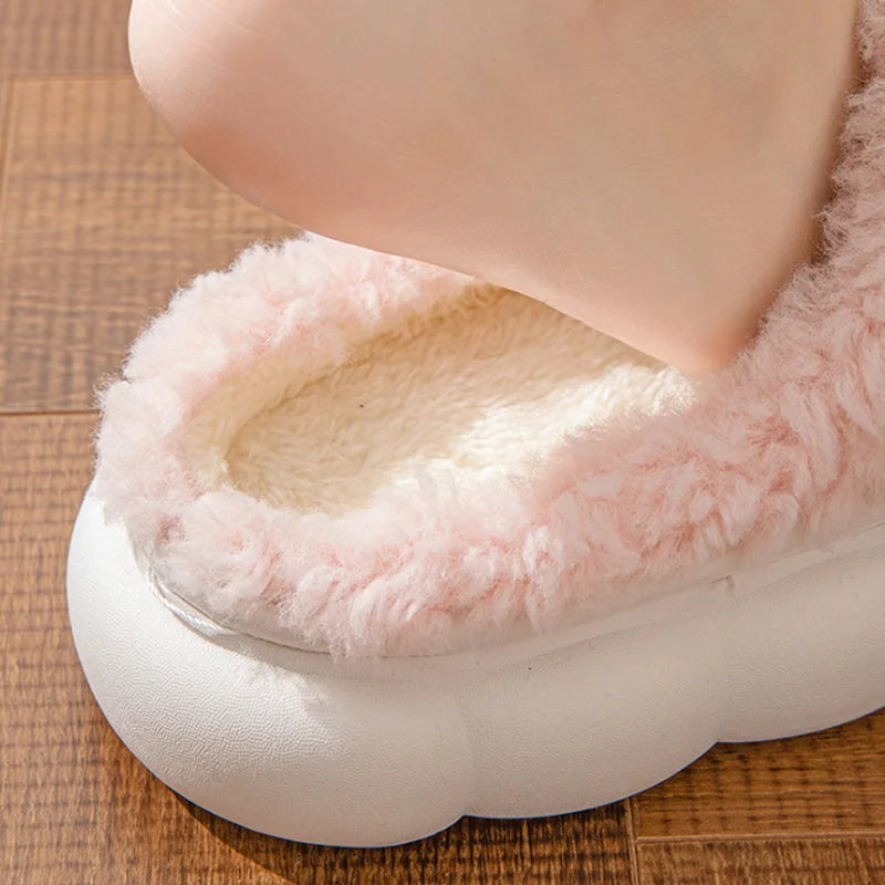 Women’s Cozy Cotton Indoor Slippers With Thick Sole and Non-Slip Design - Luxepulse