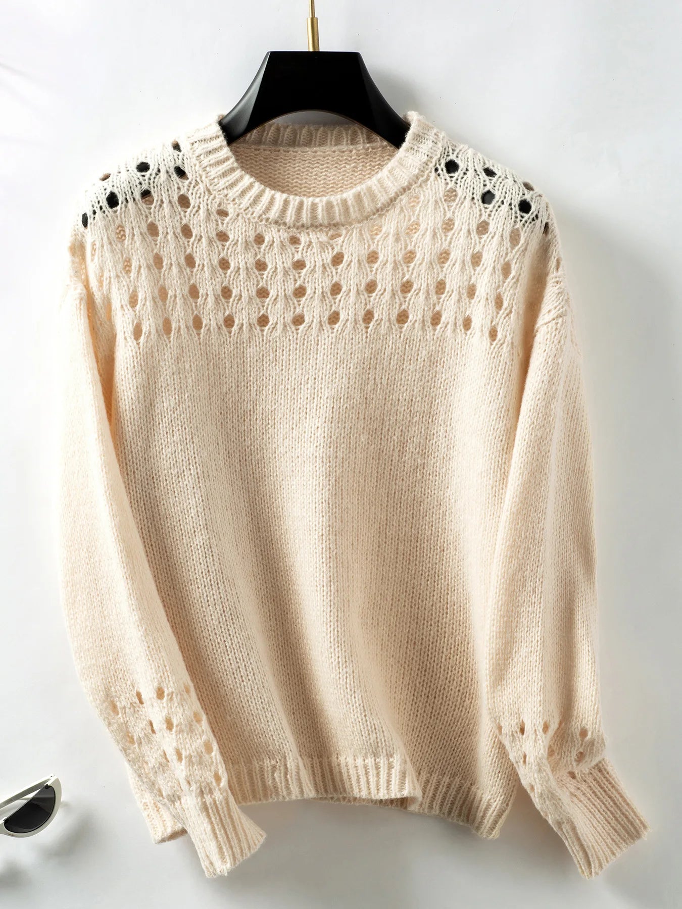 Stylish Knit Loose Fit Sweater - Luxepulse