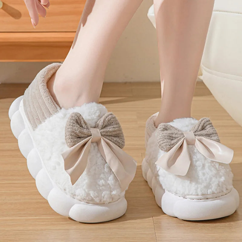 Women’s Cozy Cotton Indoor Slippers With Thick Sole and Non-Slip Design - Luxepulse