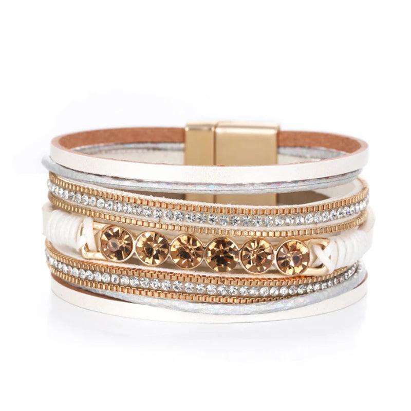 Retro Multi Layered Magnetic Charm Bracelet - Luxepulse