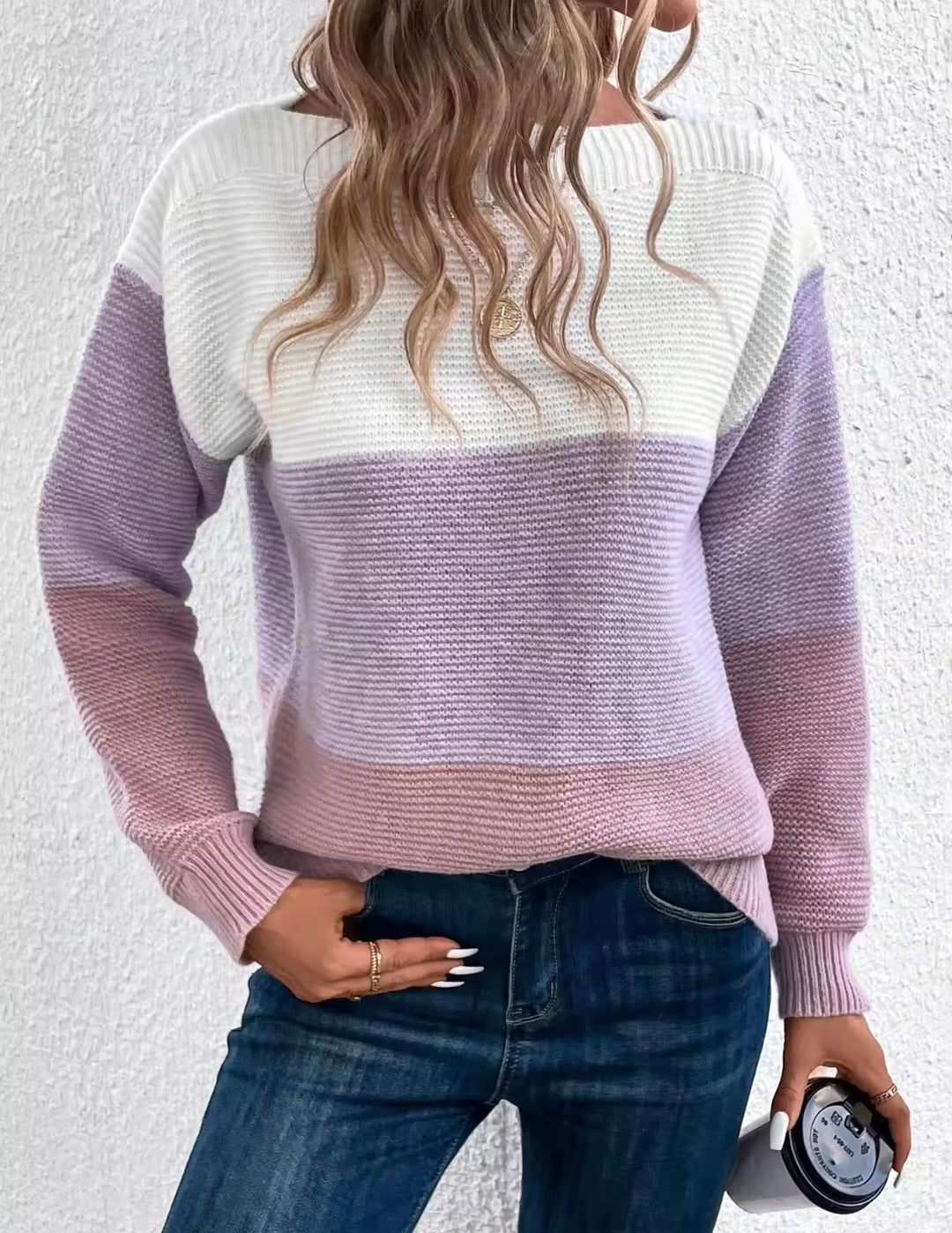 Three Color Patchwork Sweater-Cozy & Chic for Every Occasion - Luxepulse