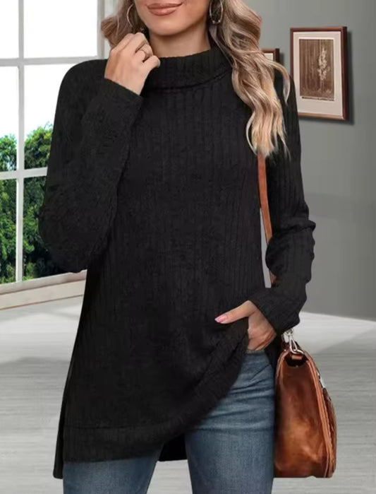 Women’s Warm Knitted Turtleneck Sweater - Stay Stylish & Cozy - Luxepulse