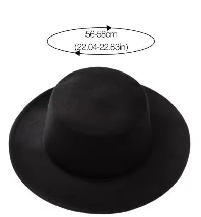 Elegant Wool Flat Top Fedora Hat - Luxepulse