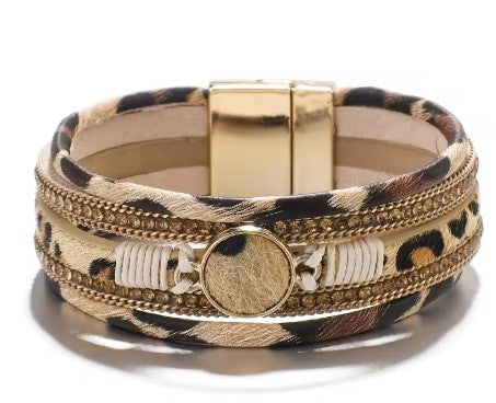 Leopard Leather Bracelet – Bohemian Boldness Meets Elegant Charm - Luxepulse