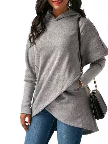 Fashionable Hooded Long Sleeve Casual Top - Luxepulse