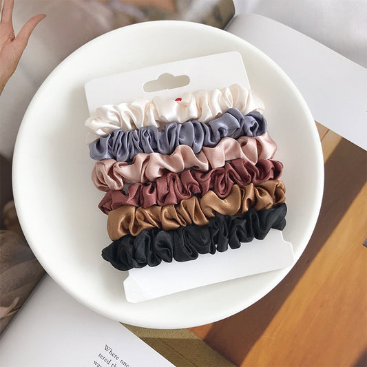 6Pcs Premium Hair Scrunchies for All Hair Types – Soft, Stretchy & Crease-Free - Luxepulse