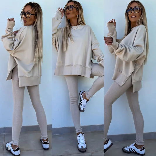 Trendy Two-Piece Tracksuit – Comfortable & Stylish - Luxepulse