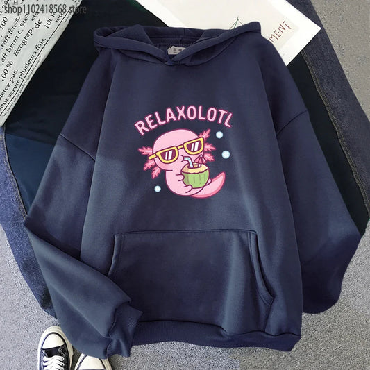 Relaxolotl Hoodie – Adorably Chill Axolotl Sweatshirt - Luxepulse