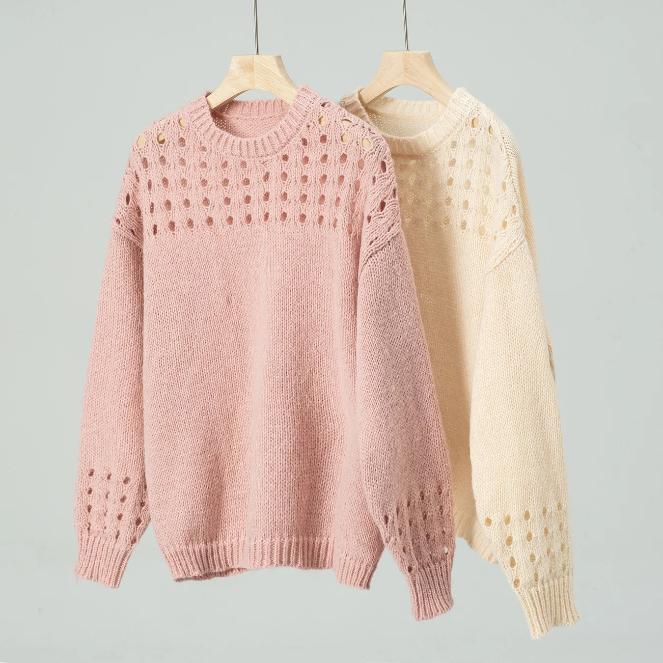 Stylish Knit Loose Fit Sweater - Luxepulse